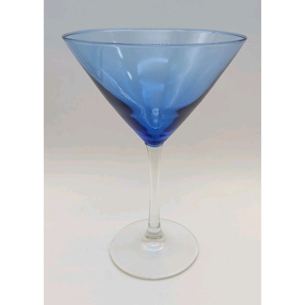 Dark Blue Cup Martini Cocktail Glass Cobalt